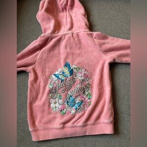 Juicy Couture Kids Hoodie in Pink with Butterfly Design